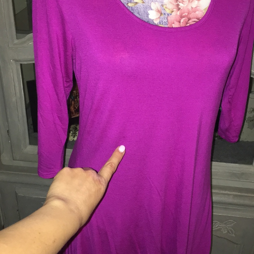 Anthony Originals Deep Fuchsia Top sz Small - Picture 7 of 7